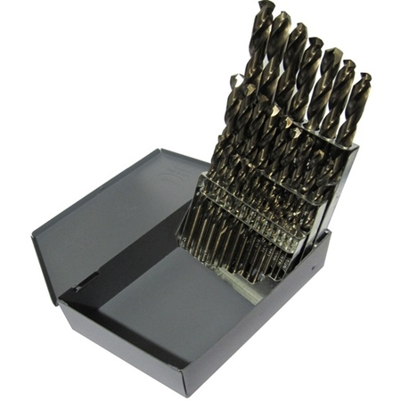 DRILL AMERICA 1/16"-1/2"x64ths 29Pc. Cobalt Screw Machine Drill Bit Set D/A29S-CO-SET